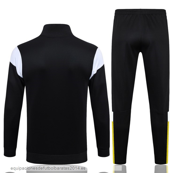 Nuevo Conjunto Completo Ropa Deportiva Con Cremallera Larga Borussia Dortmund 23/24 Negro Amarillo Blanco Baratas